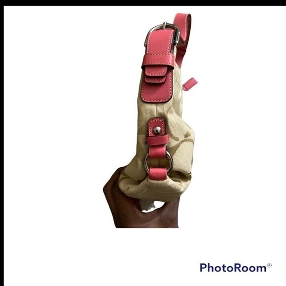 Coach Purse with pink strap EUC - Picture 8 of 11